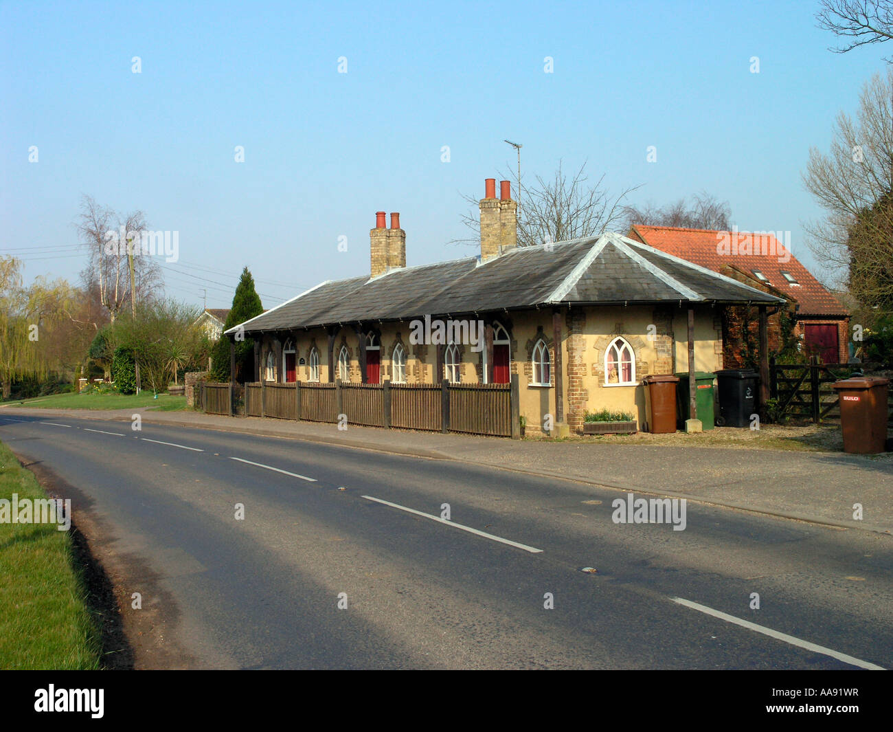 Almshouses in Brisley Norfolk Stock Photo Alamy