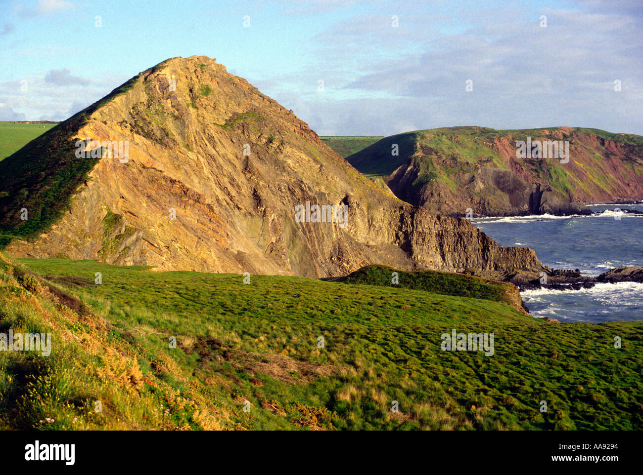 Cliffs and coastal scenery at Saint Catherine s tor near Hartland Quay Devon England Stock Photo