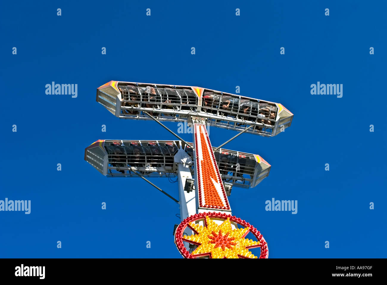 Carnival Ride Double R carnival ride double hammer top Stock Photo - Alamy