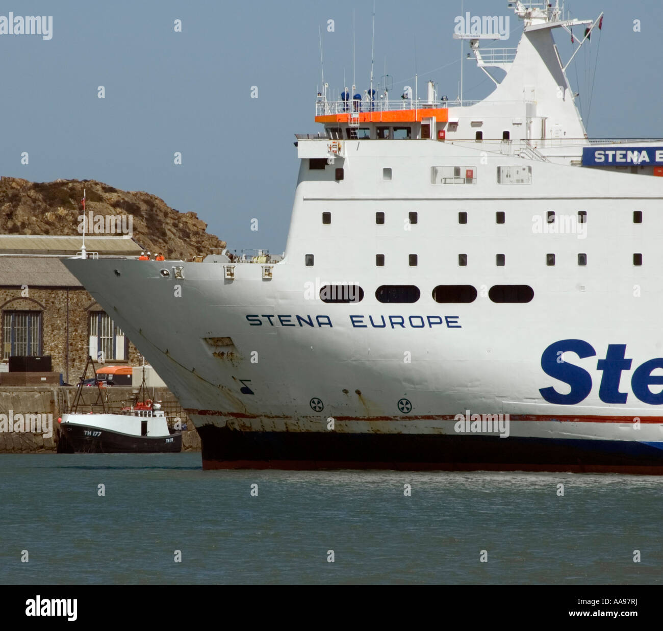 Stena Line's 'Stena Europe' on the Fishguard-Rosslare car ferry service. Stock Photo