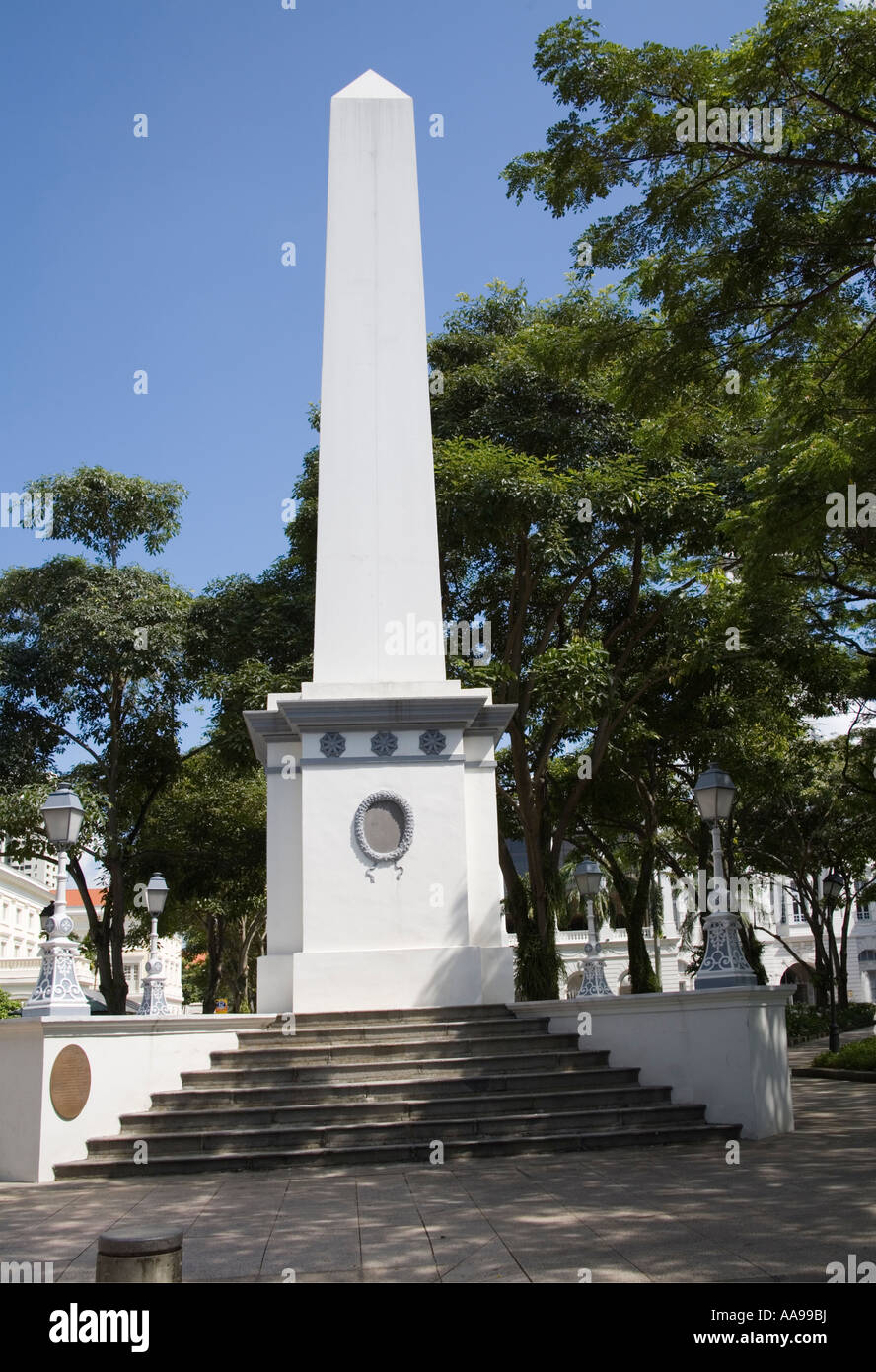 SINGAPORE ASIA May Dalhousie obelisk built to commemorate the visit of the Governor General of India Lord Dalhousie in 1850 Stock Photo