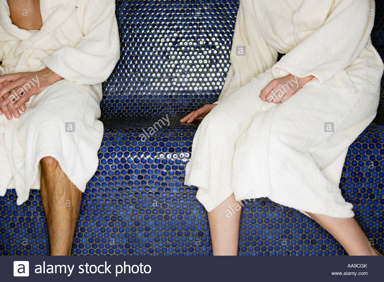 Couple In Steam Room Stock Photo 12557634 Alamy