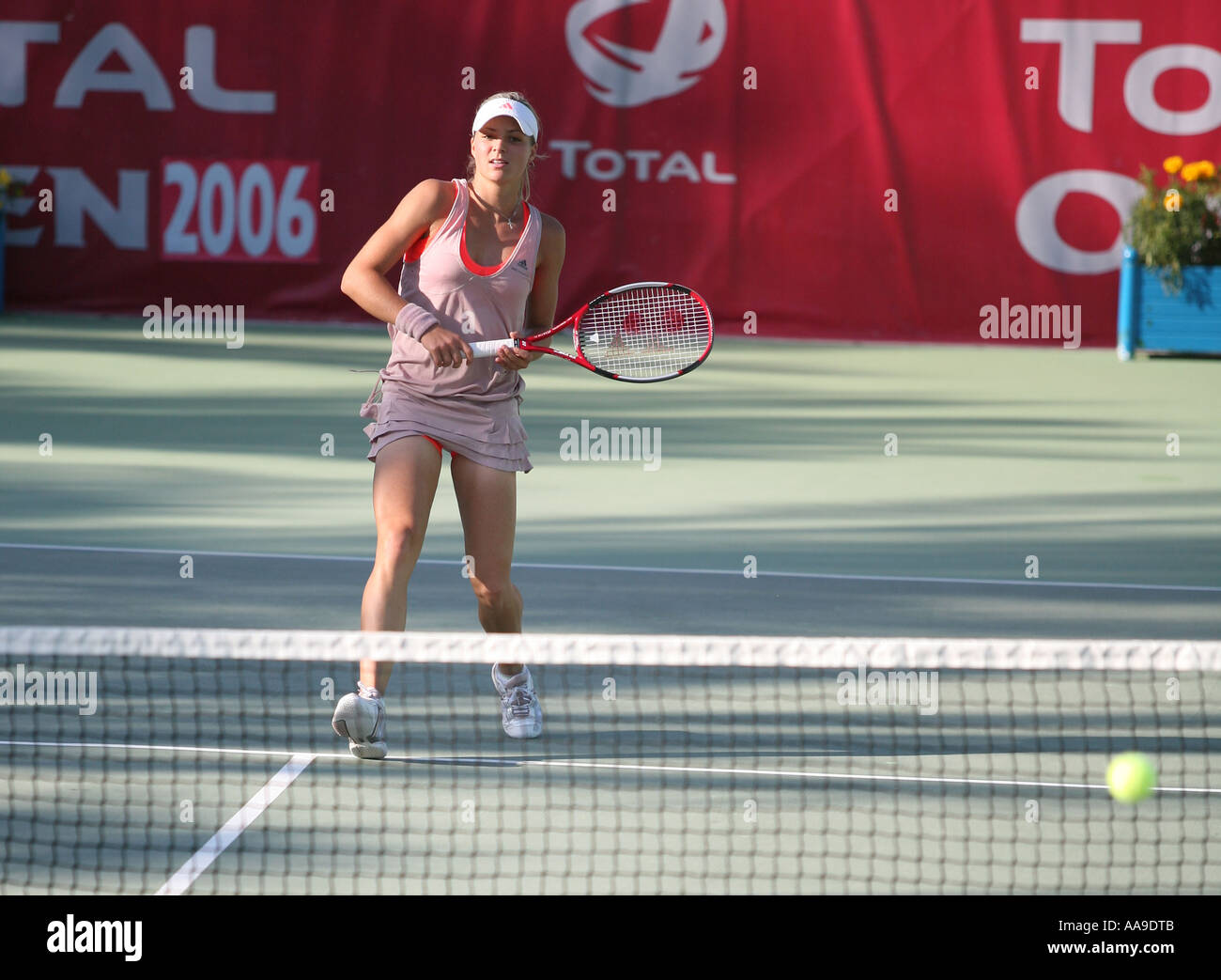 Maria Kirilenko in action at Doha Total Open, 2006 Stock Photo