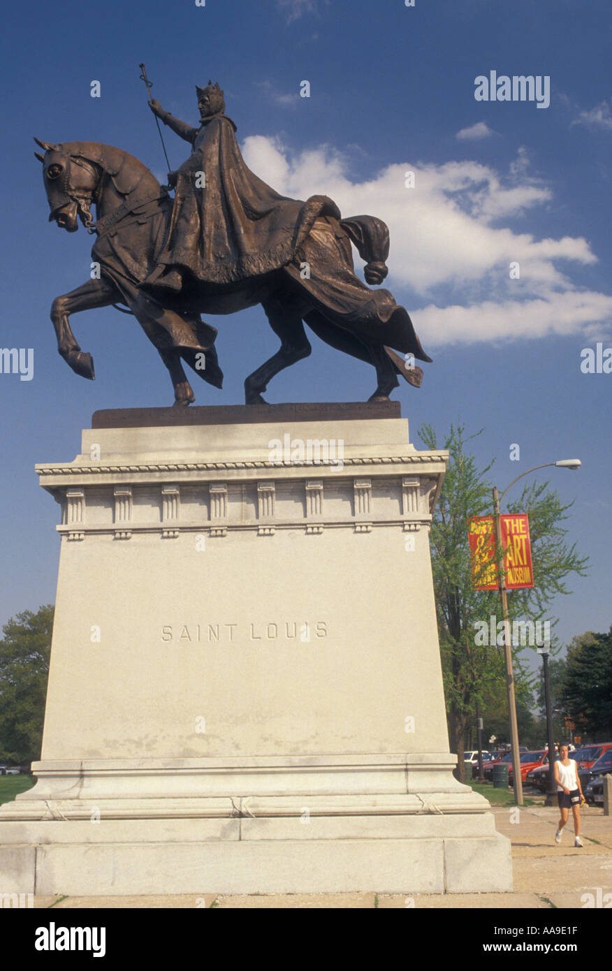 Statue of st louis in forest park hi-res stock photography and images ...