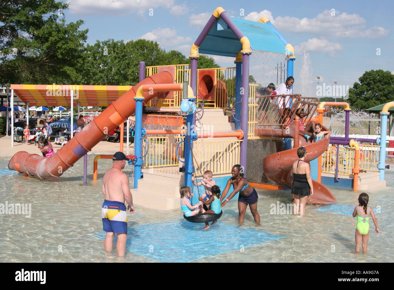 Alabama Decatur Point Mallard Park Waterpark kiddie pool Stock Photo