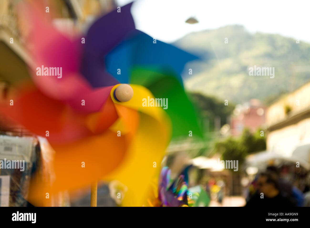 Pin wheel - weather wind forecast - toy Stock Photo - Alamy