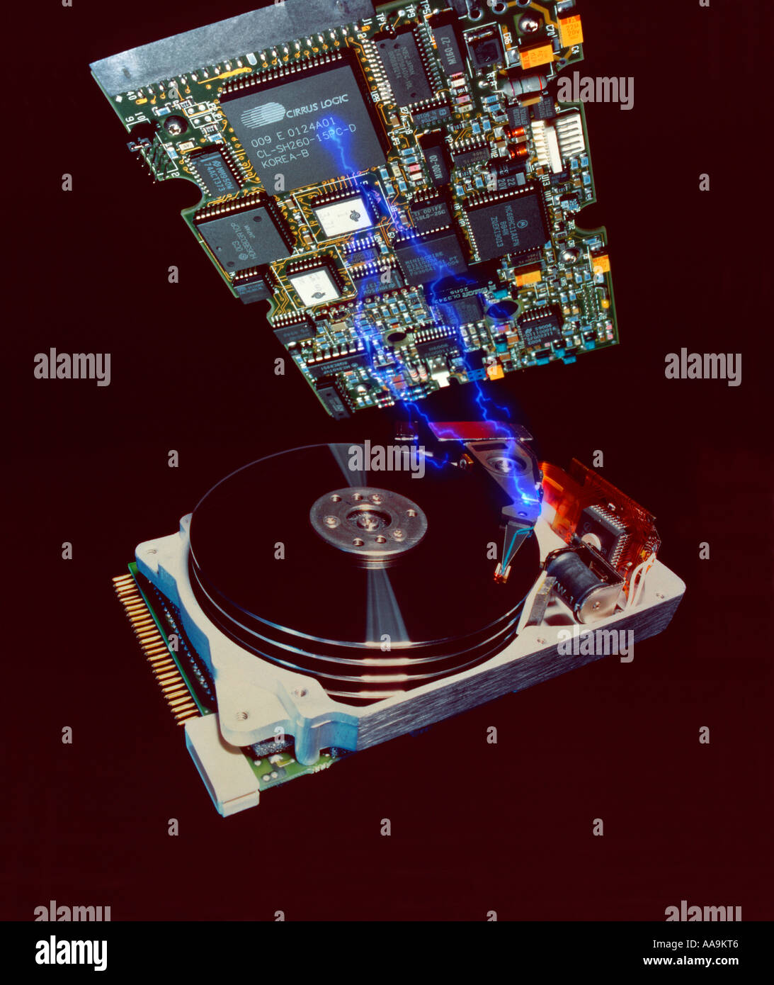 Computer Hard Disk Drive and circuit board Stock Photo - Alamy