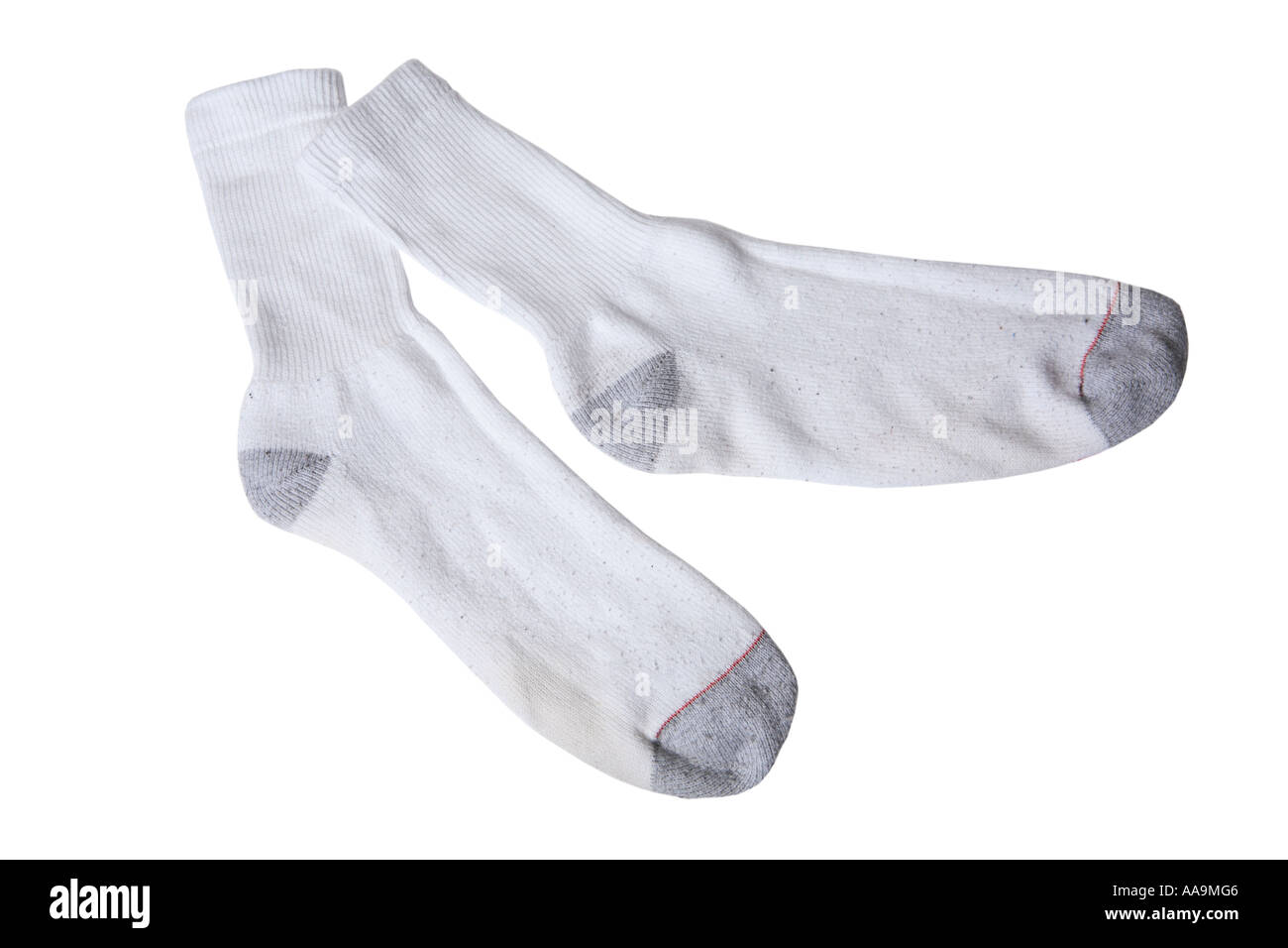 Pair of white athletic socks Stock Photo - Alamy