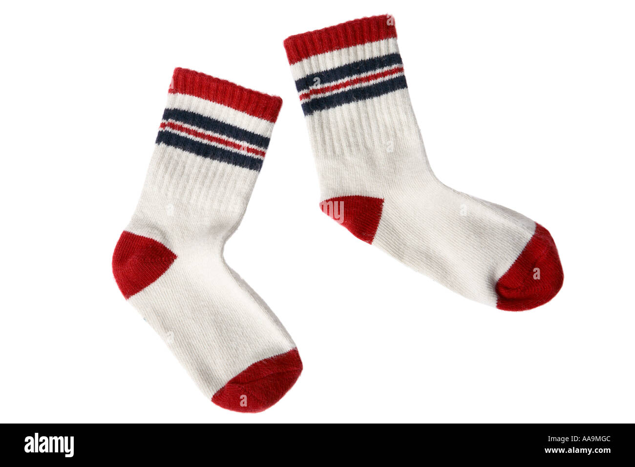 Pair of striped socks Stock Photo