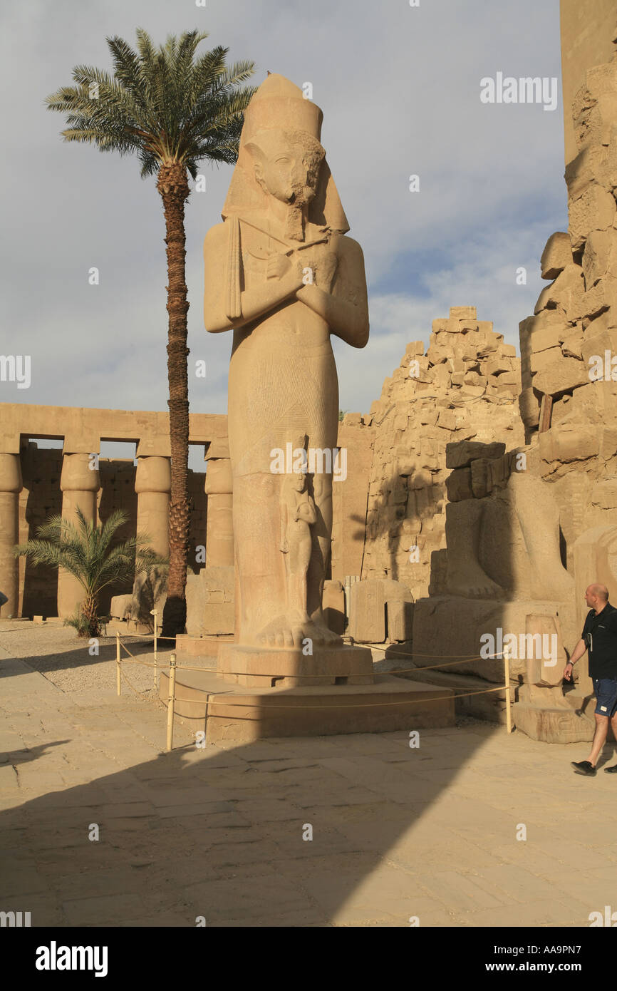 Statues and Shrines at The Luxor Temple, Luxor, River Nile, Egypt Stock ...