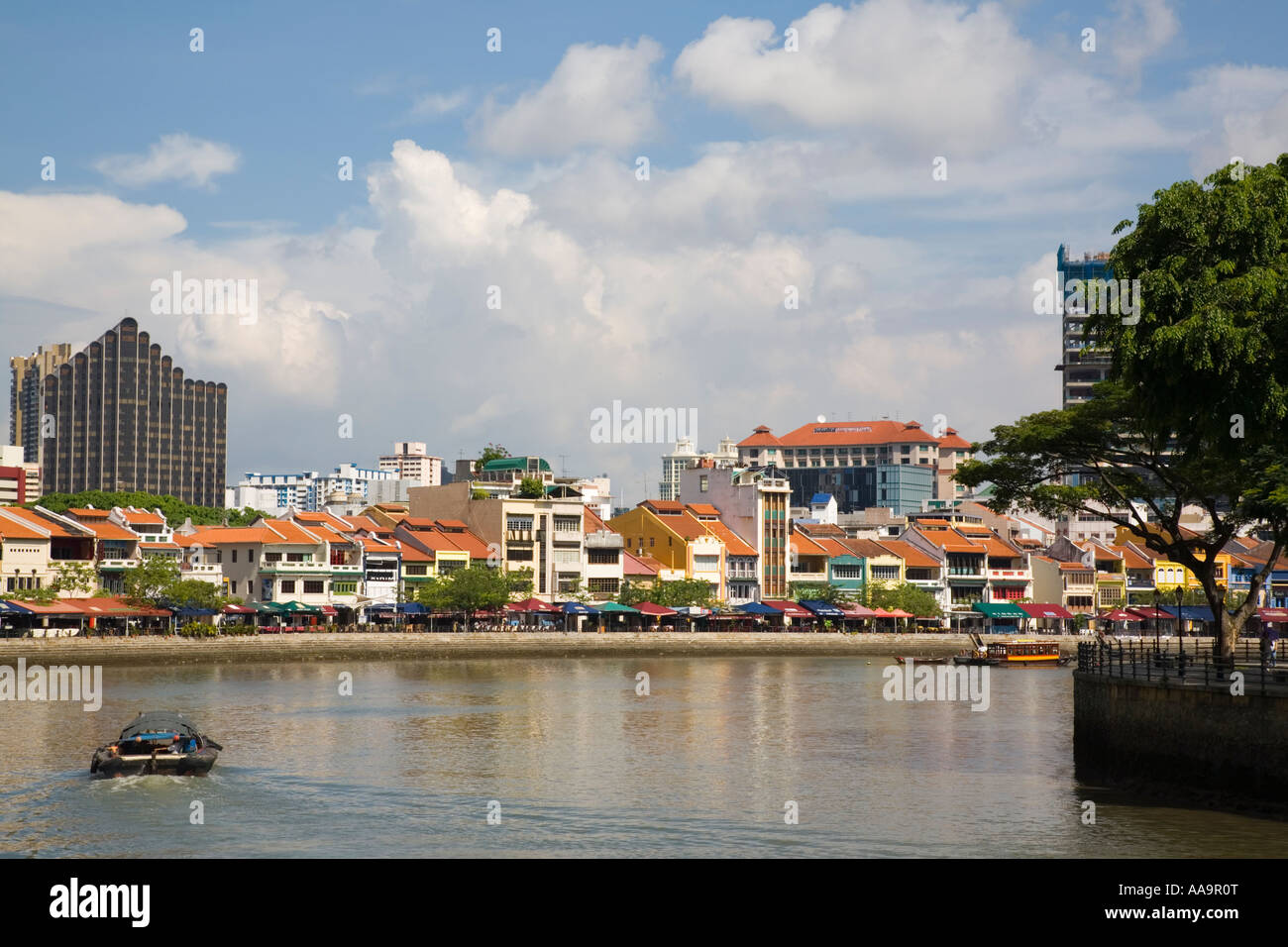 Boat Quay Conservation Area colourful historic old buildings on south
