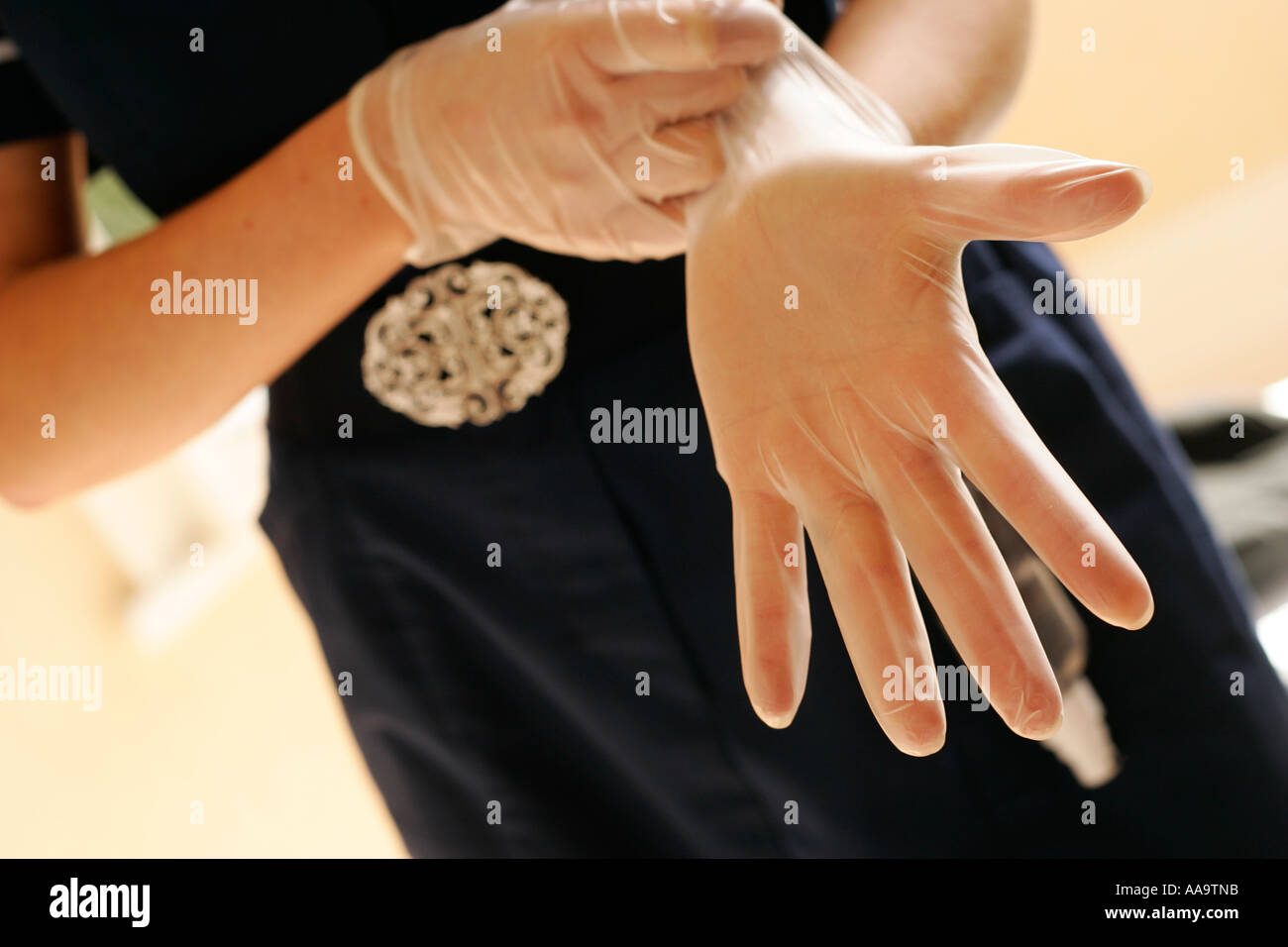 nurse at work standards of hygiene Stock Photo