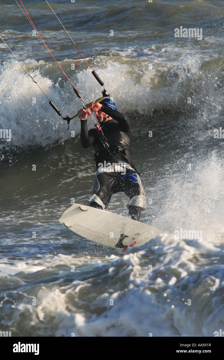Kitesurfing Brighton East Sussex England Stock Photo Alamy