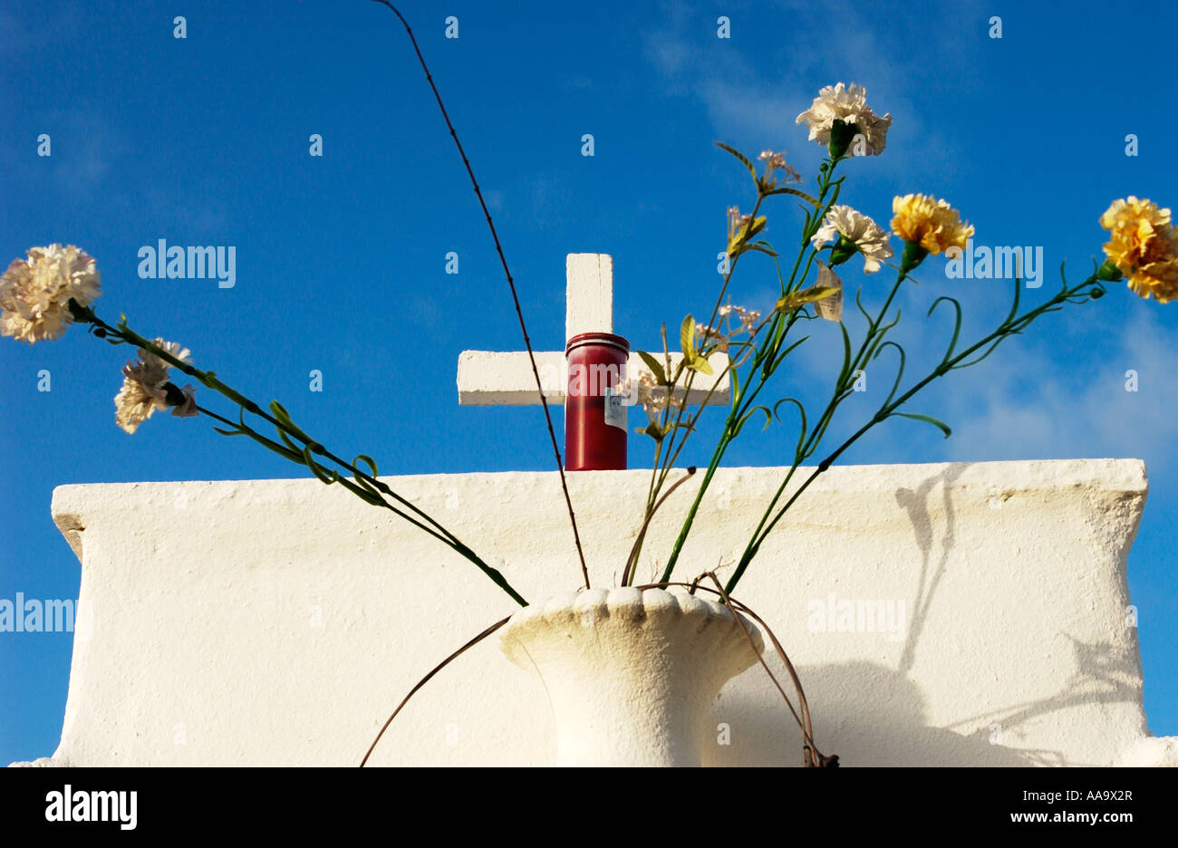 The Cemetery of Morne-a-L'Eau, Guadeloupe FR Stock Photo