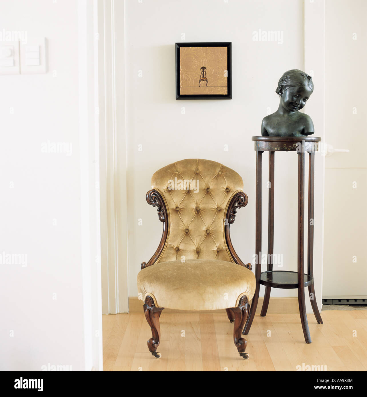 statue and chair Stock Photo Alamy