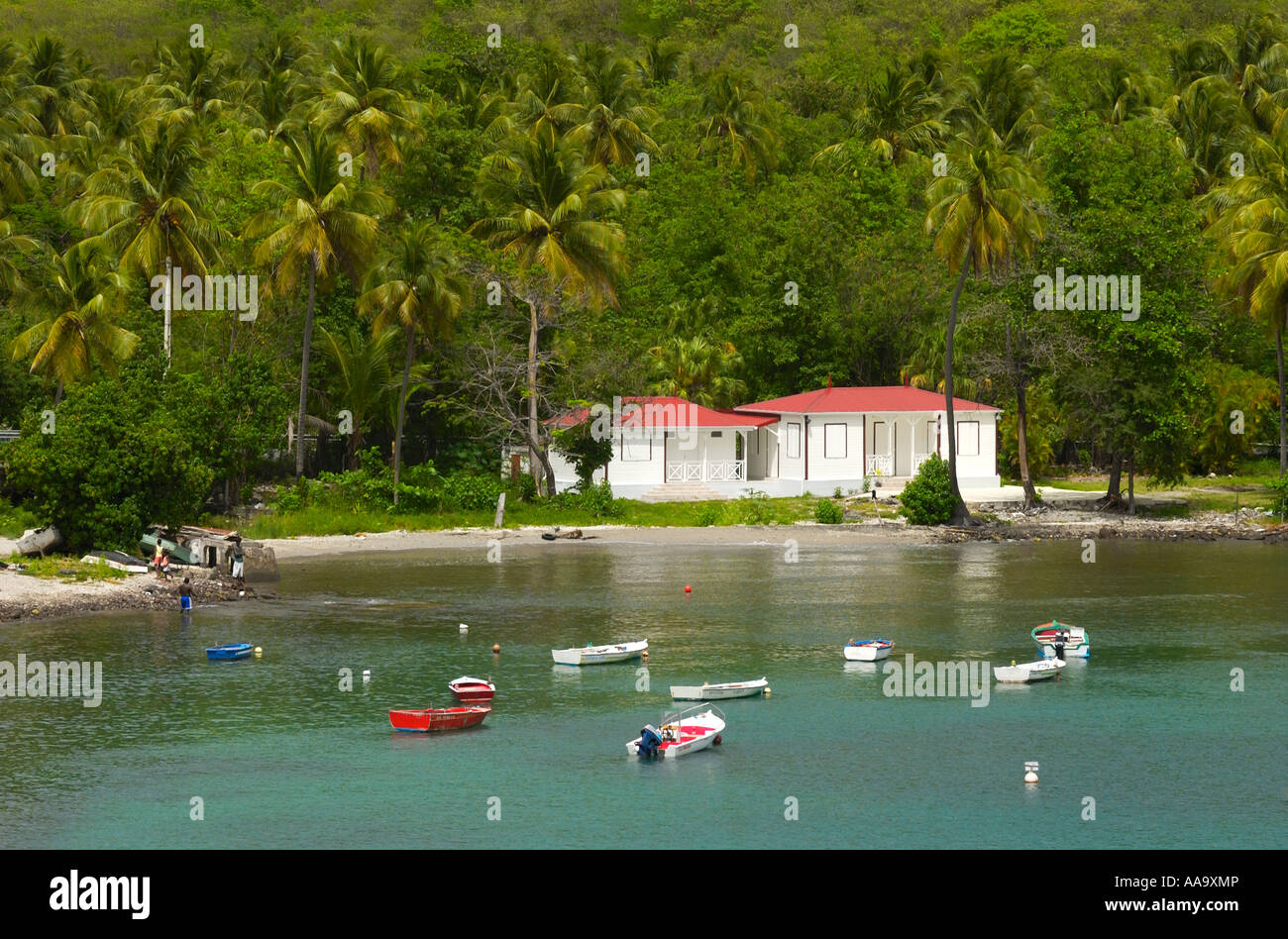 Bay of Bouillante Waterfront, Guadeloupe FR Stock Photo