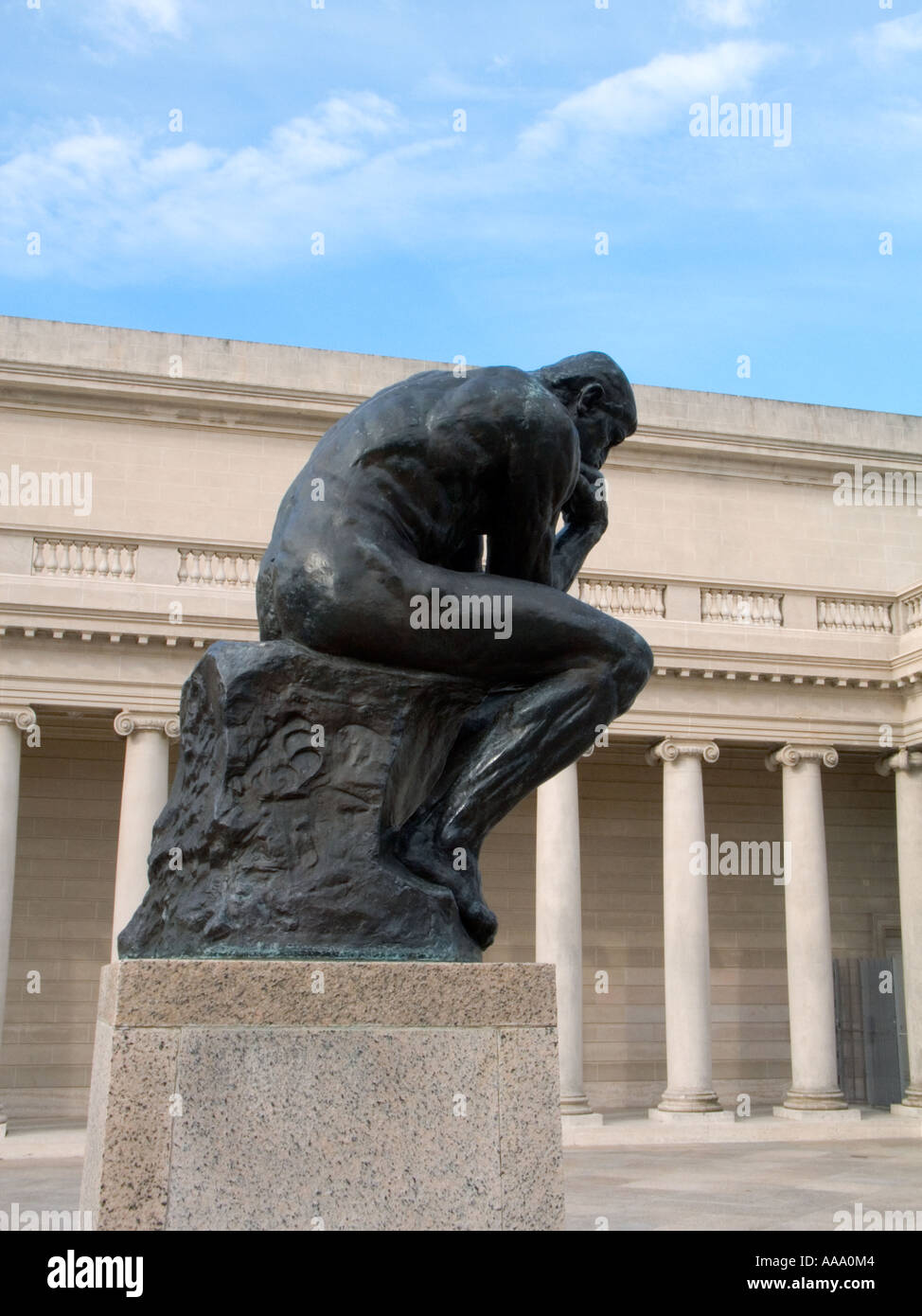 The Thinker, Auguste Rene Rodin, casting at the San Francisco Legion of Honor Museum Stock Photo