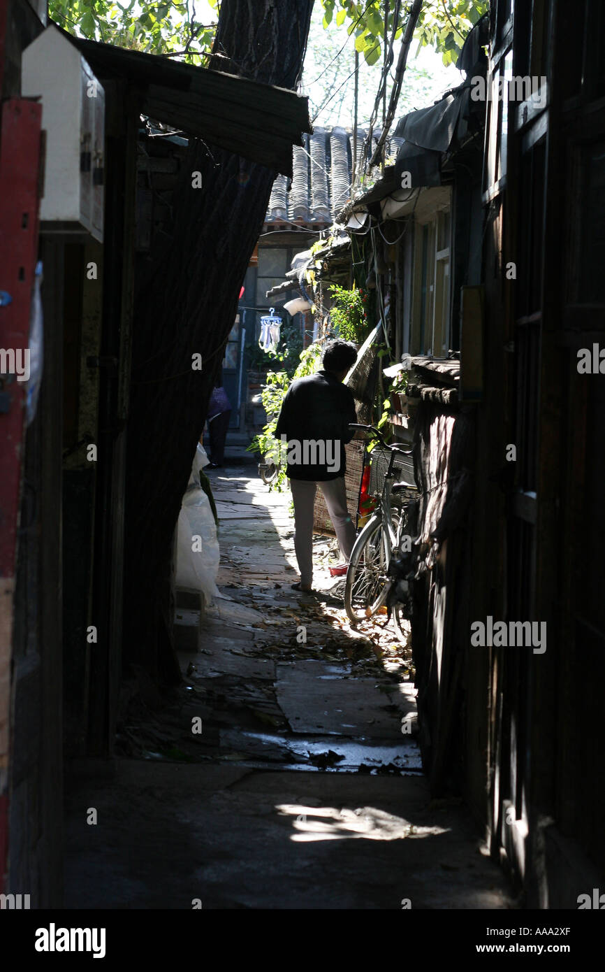 Lanes and resident in the Hutongs, Beijing, China Stock Photo Alamy