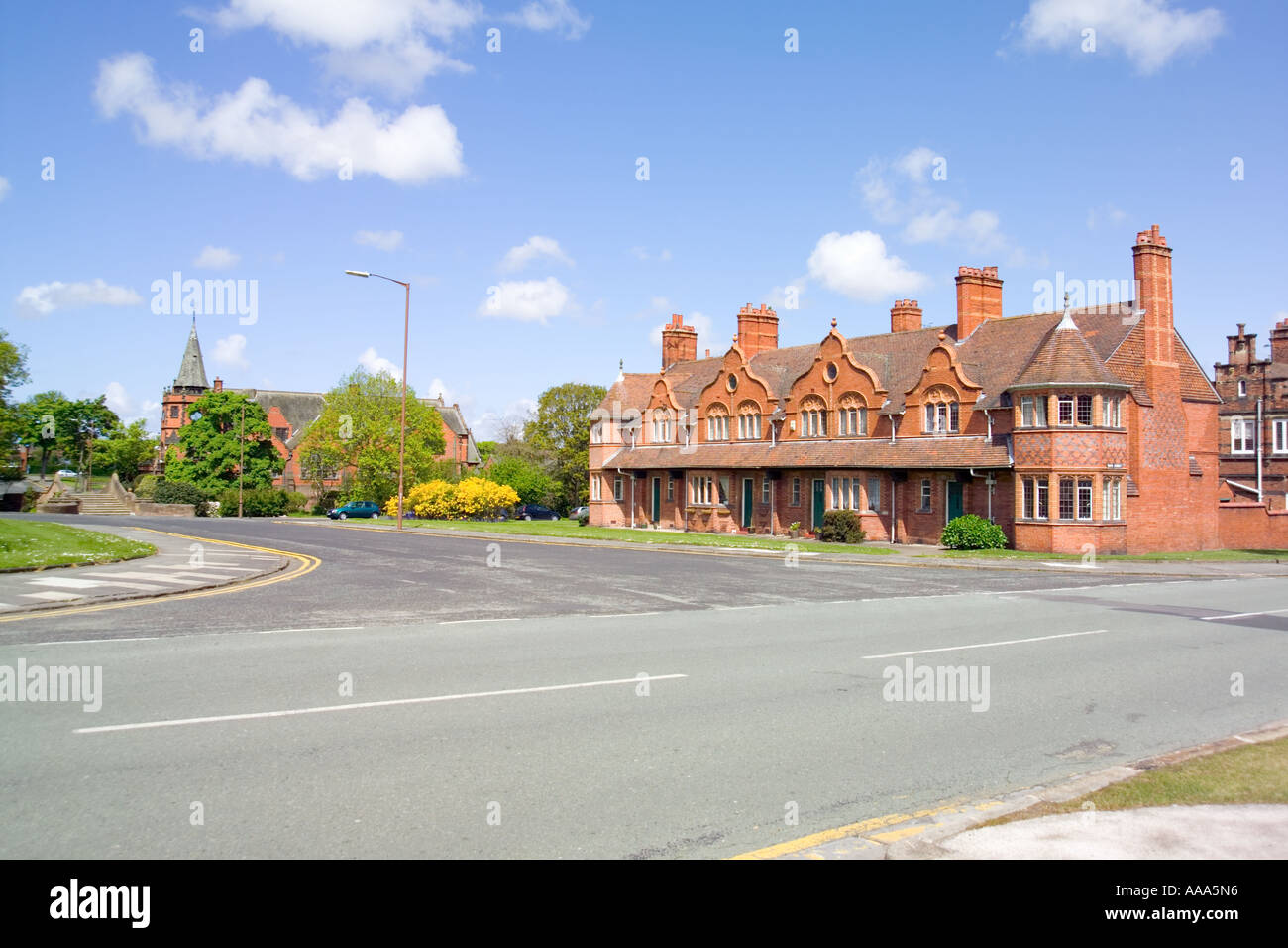 Row houses port cheshire england gb sunlight uk wirral hires stock