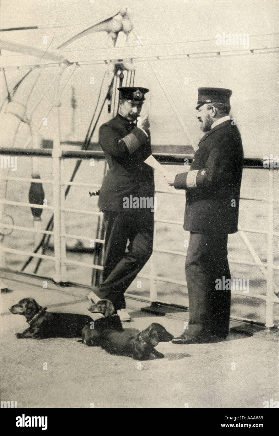 Kaiser Wilhelm II,1859 -1941. Emperor of Germany and King of Prussia, 1888 - 1918, seen here on board ship Stock Photo