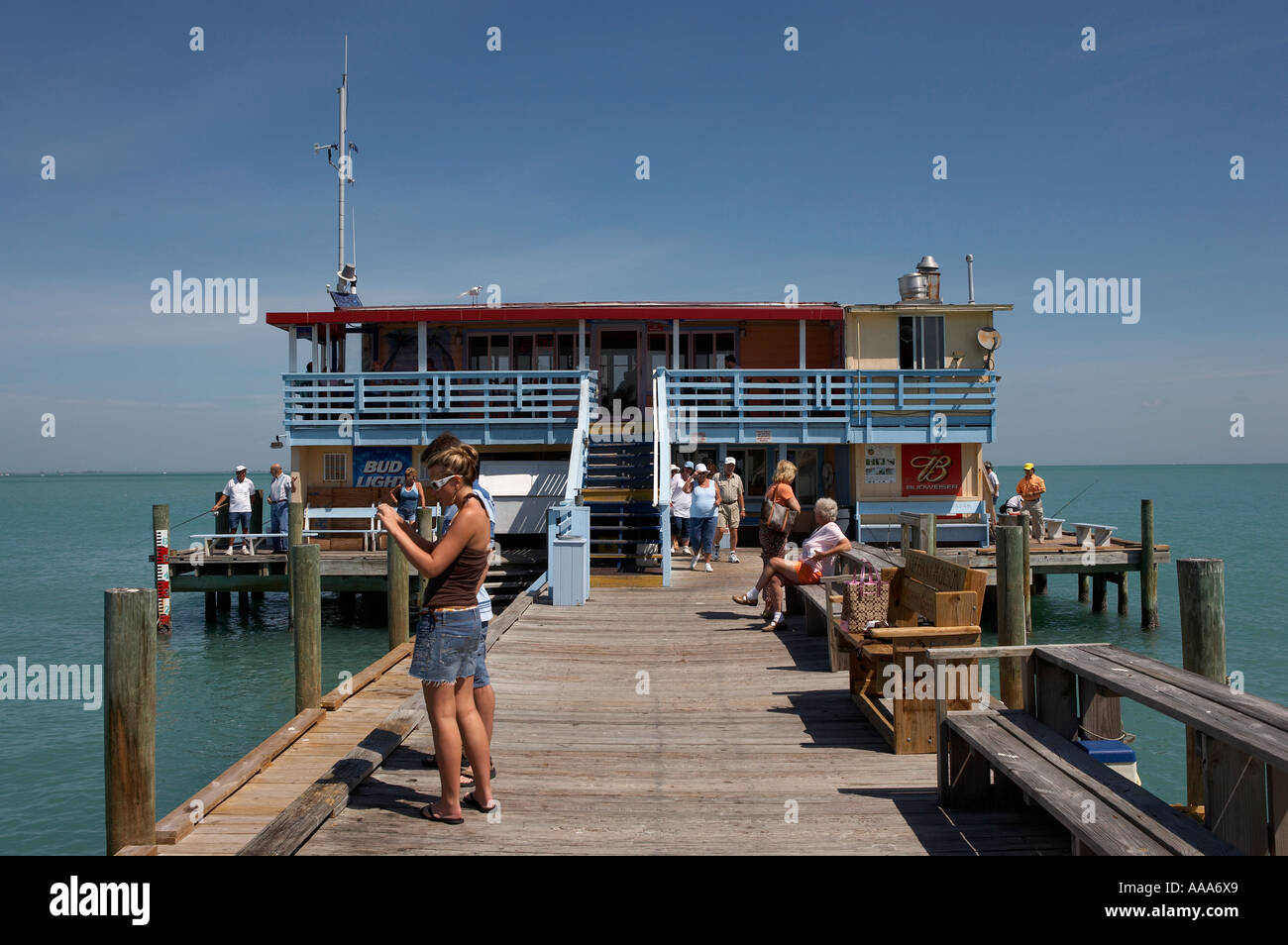 Rod and Reel Pier and restaurant on Anna Maria Island, Florida Stock Photo  - Alamy