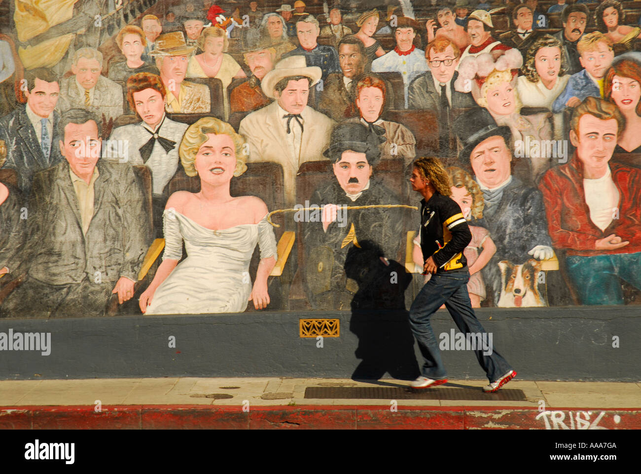 hollywood mural, los angeles, ca, usa Stock Photo Alamy