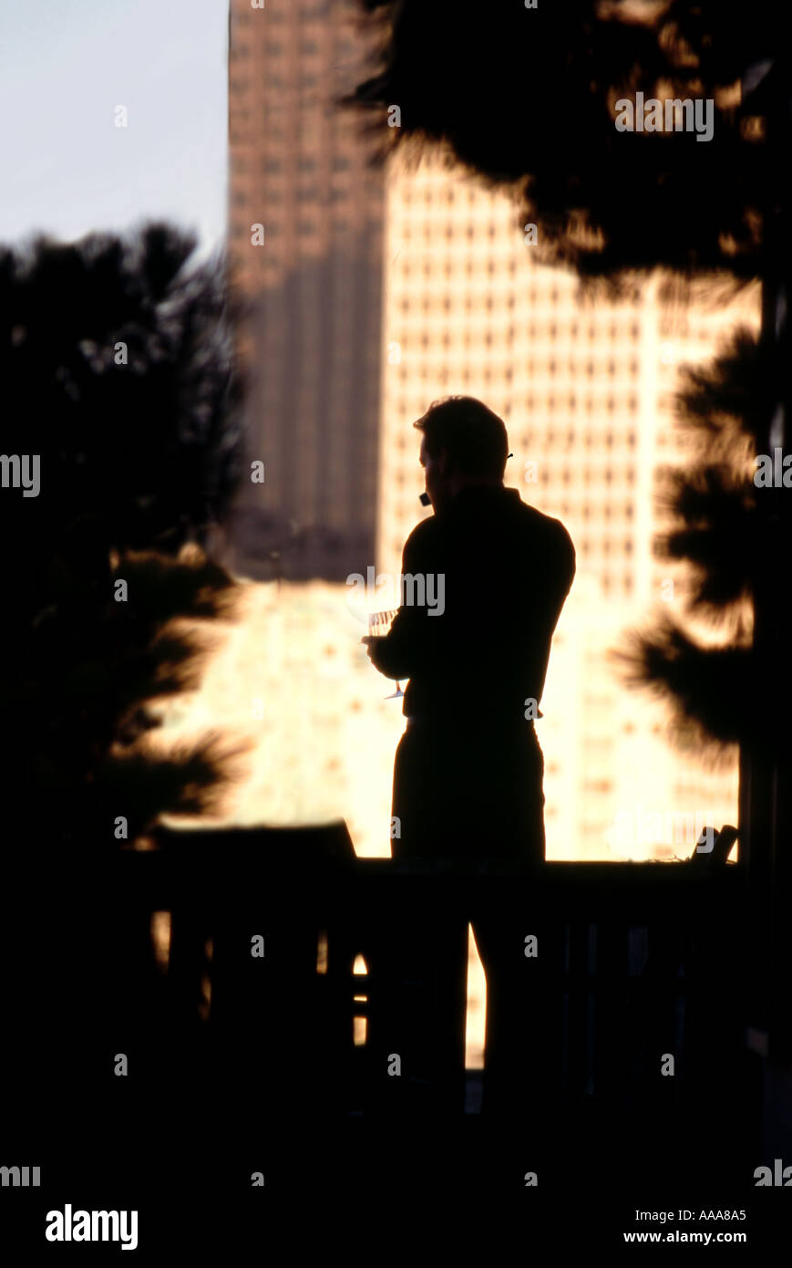 Executive businessman talking on cell phone Stock Photo