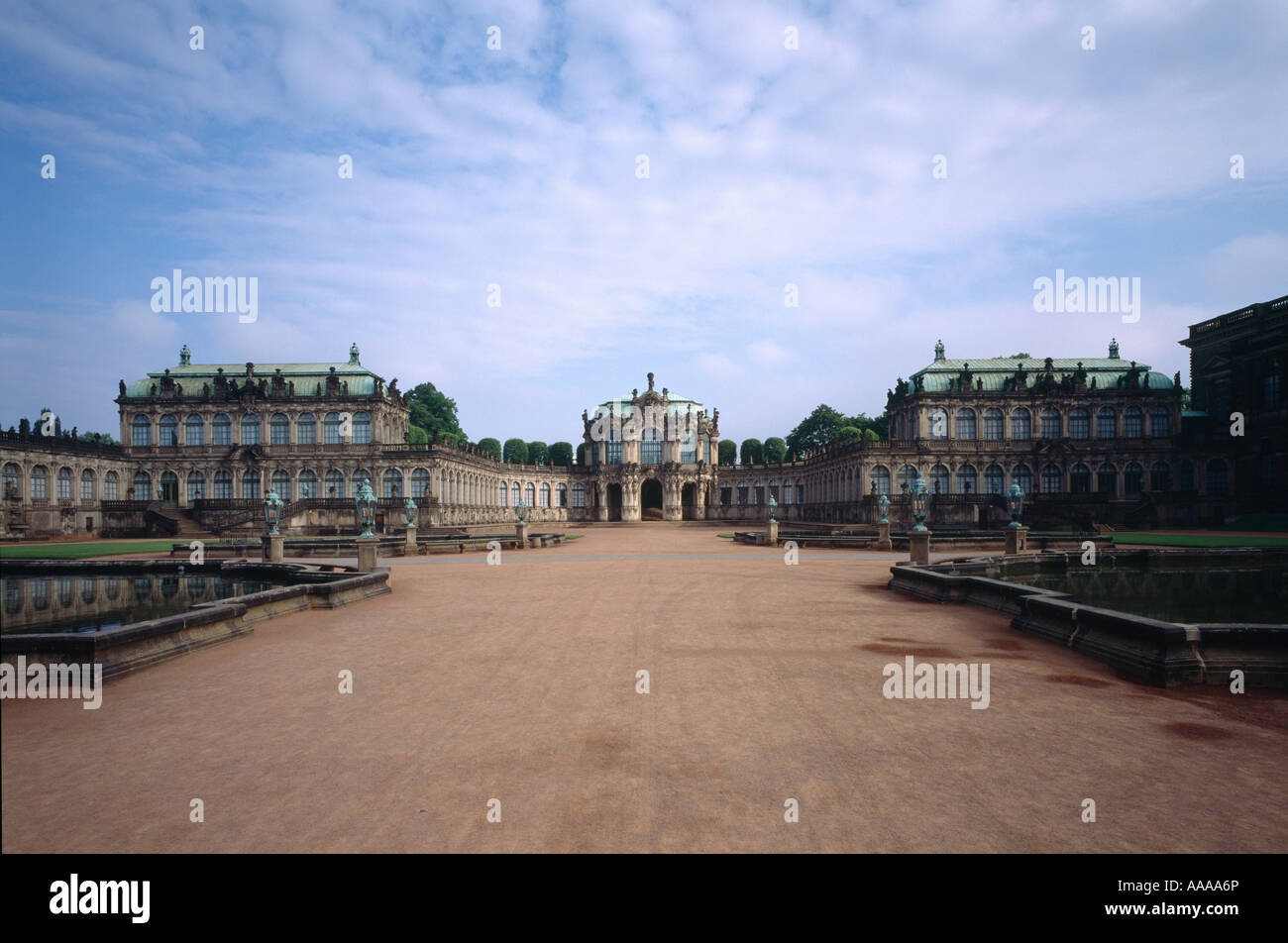 Dresden, Zwinger, Blick auf den Wallpavillon Stock Photo