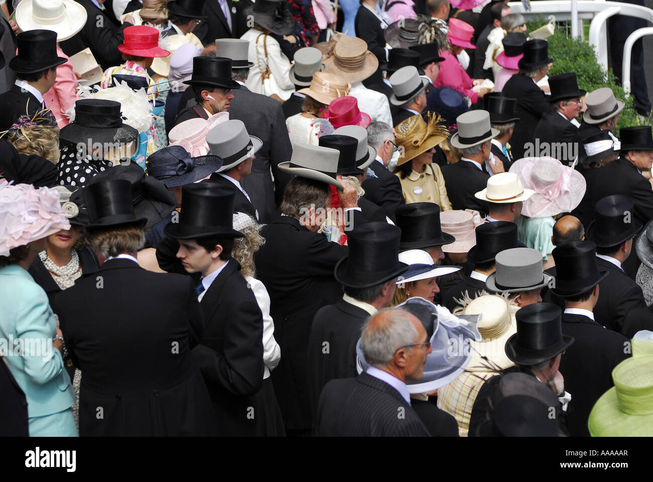 spectators at royal ascot, berkshire, england Stock Photo