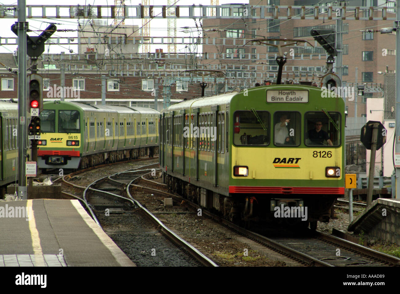 DART Railway System at Pearce Station Dublin Ireland Stock Photo Alamy