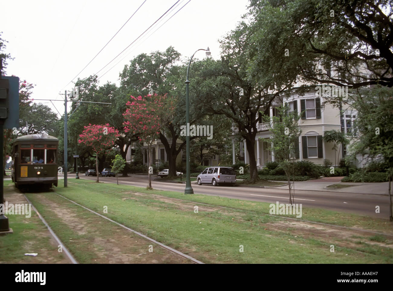 Garden district new orleans streetcar hires stock photography and