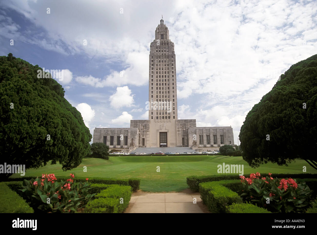 Baton Rouge Louisiana and the State Capitol Building Stock Photo