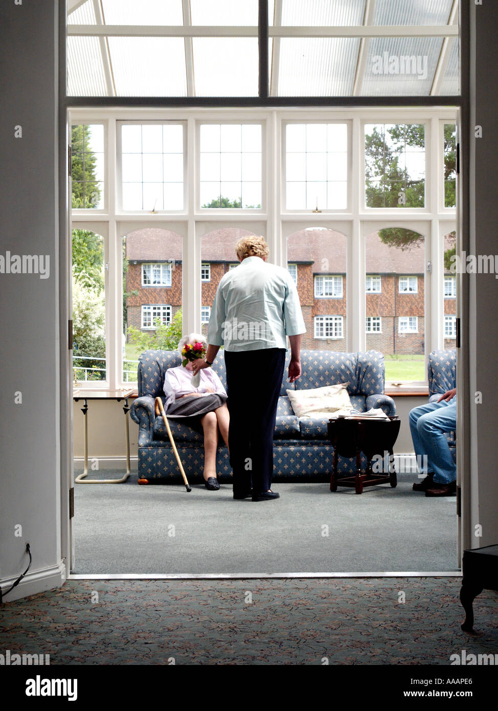 Visit Nursing home Stock Photo Alamy