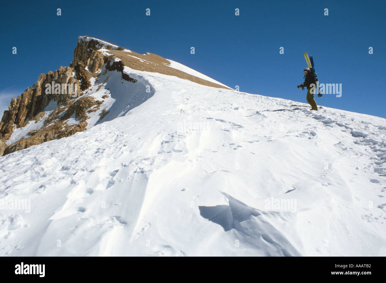 Backcountry skier Las Lenas Argentina Stock Photo