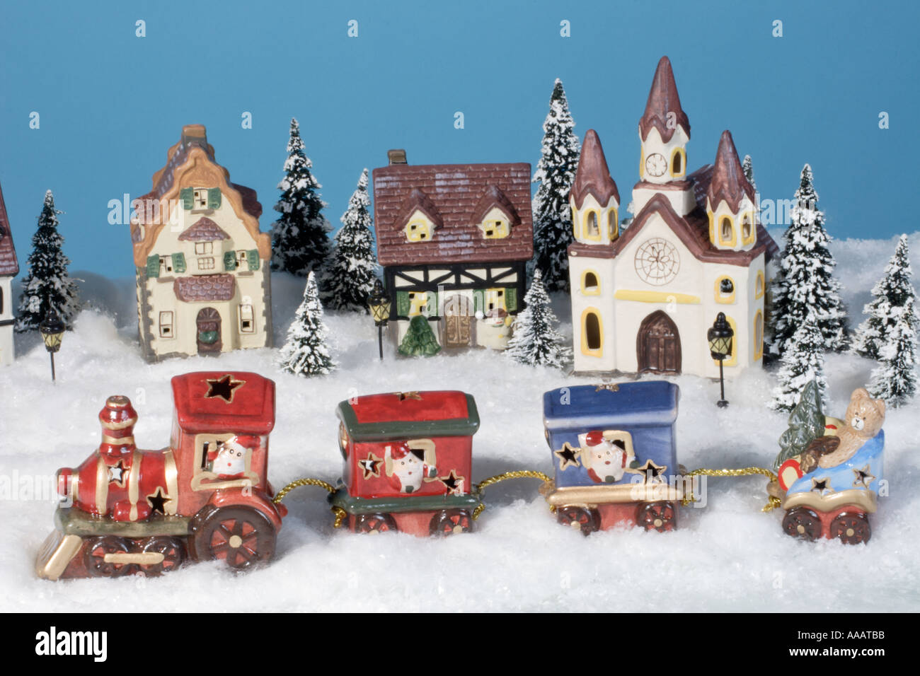 Christmas village train set hires stock photography and images Alamy Christmas Village Train Set