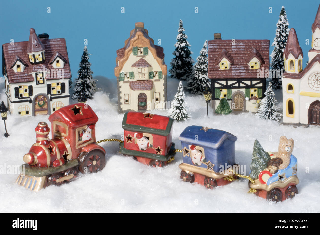 Christmas village train set hires stock photography and images Alamy
