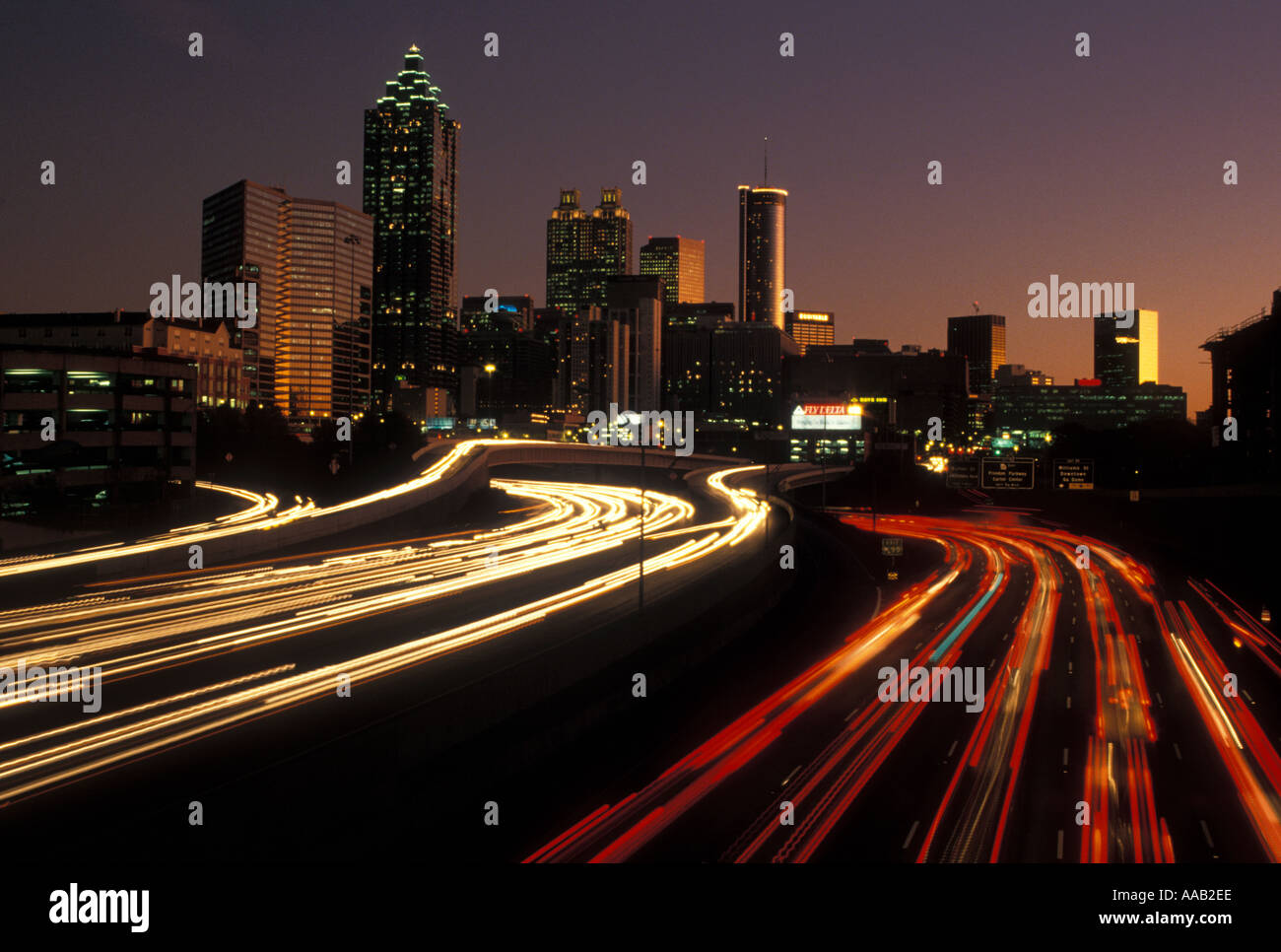 Night Downtown Connector Atlanta