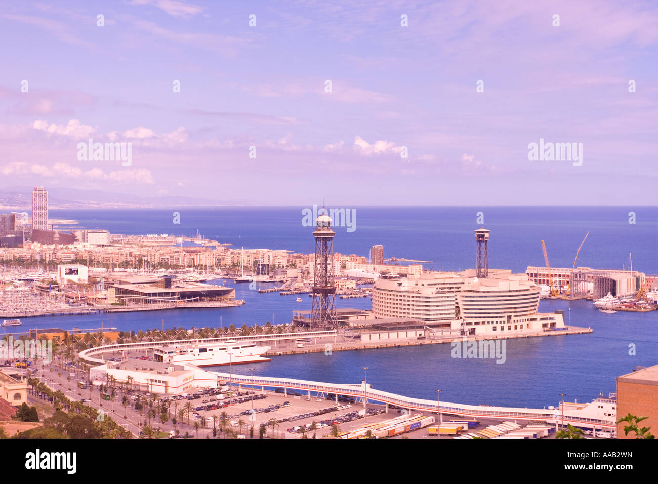 Panoramic view barcelona seaport hi-res stock photography and images ...