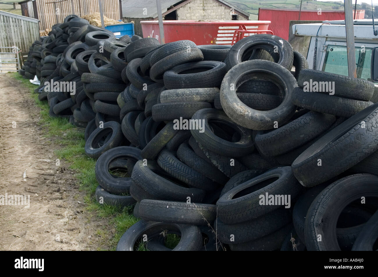 Tyre pile Stock Photo