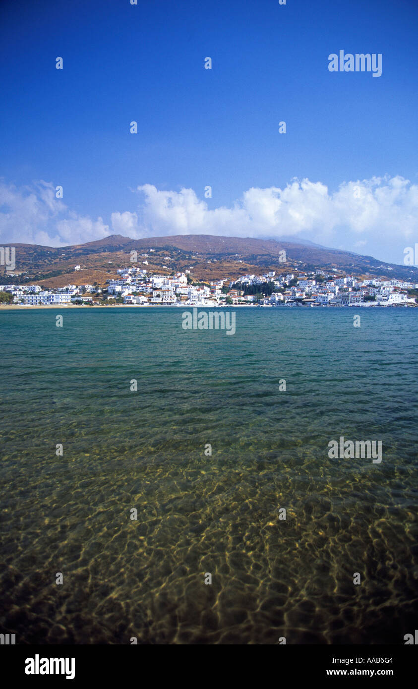 GREECE NORTHERN CYCLADES ANDROS ISLAND A VIEW OF BATSI Stock Photo Alamy