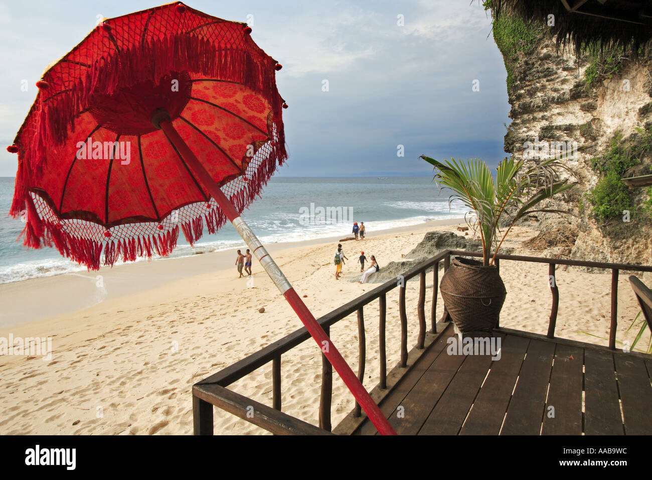Beach umbrella, Green Ball, Bali, Indonesia Stock Photo Alamy