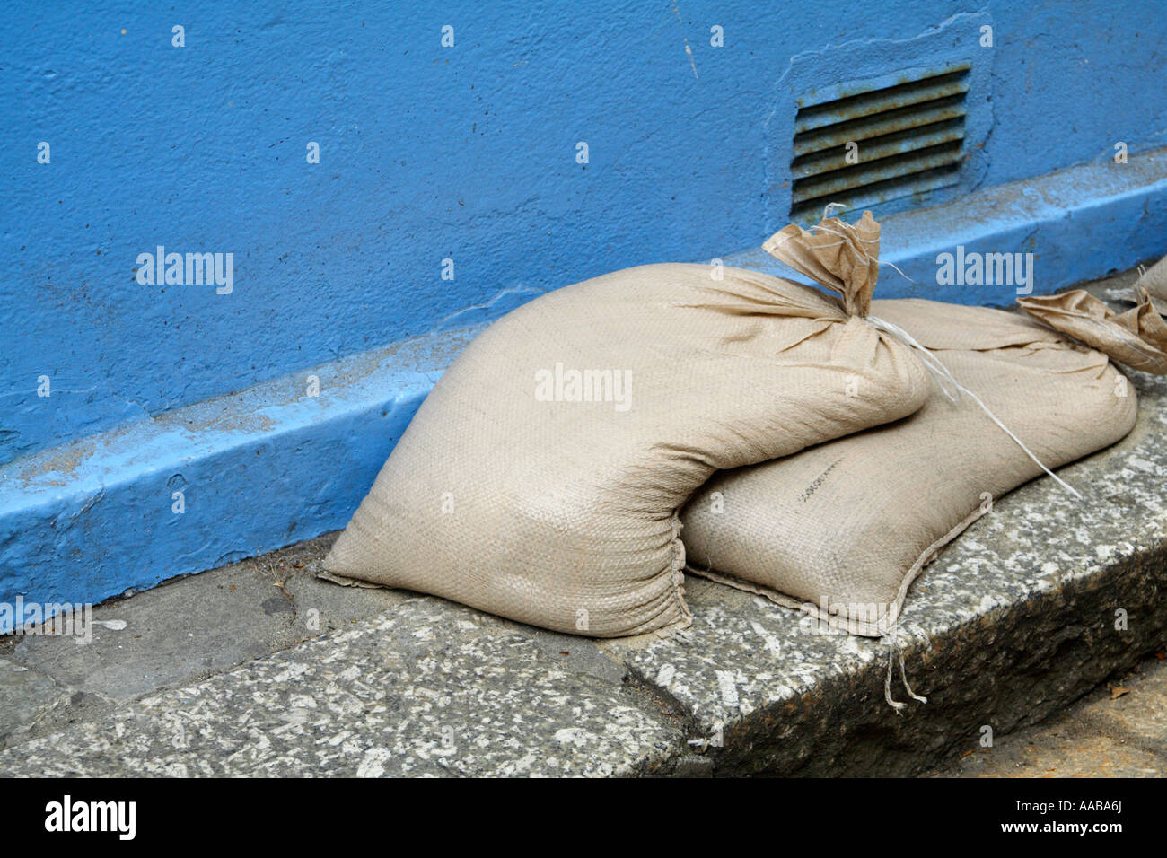 Sandbags, UK. Stock Photo