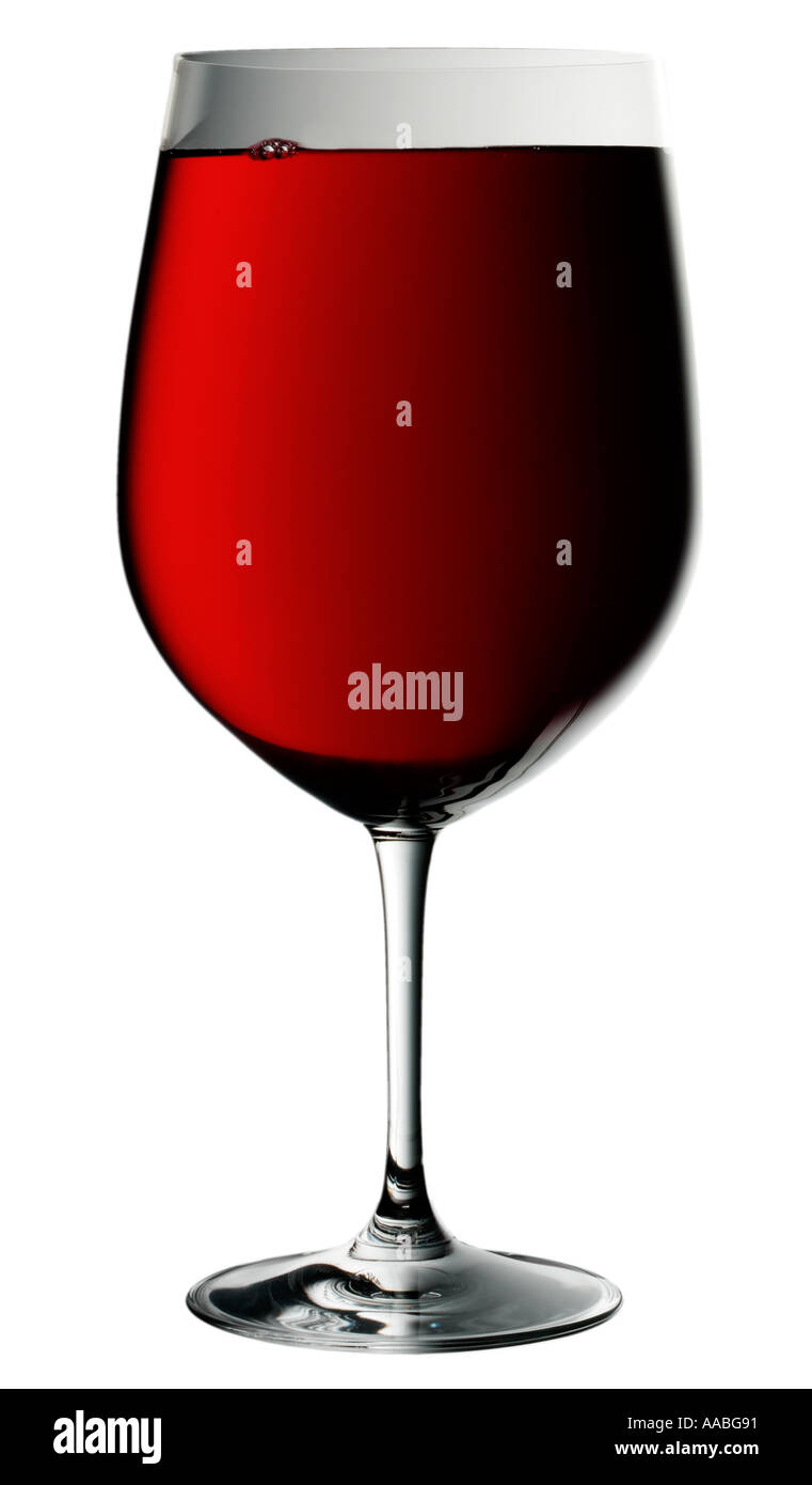 GLASS OF RED WINE Stock Photo