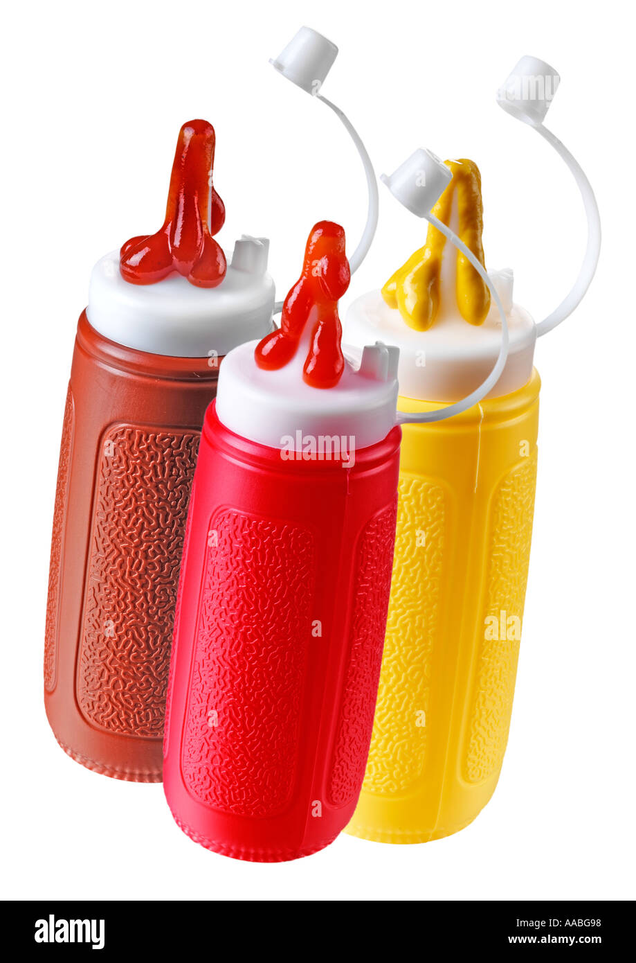 PLASTIC SAUCE BOTTLES Stock Photo Alamy