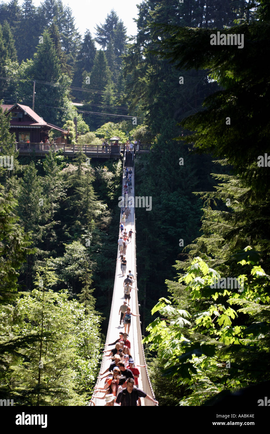 Capilano Suspension Bridge near Vancouver British Columbia Canada Stock Photo Alamy