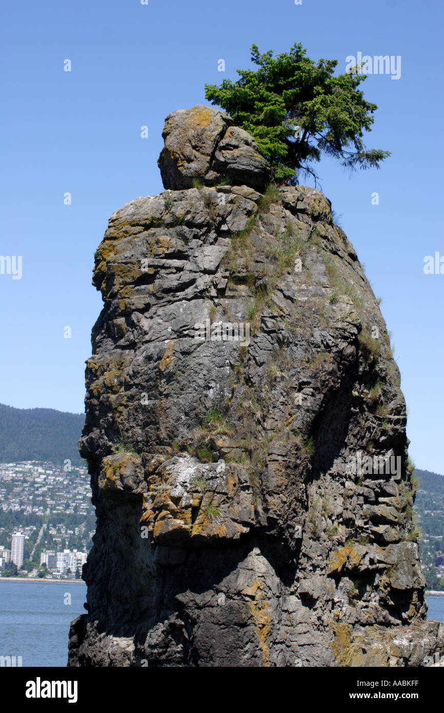 Siwash Rock Stanley Park Vancouver British Columbia Canada Stock Photo ...