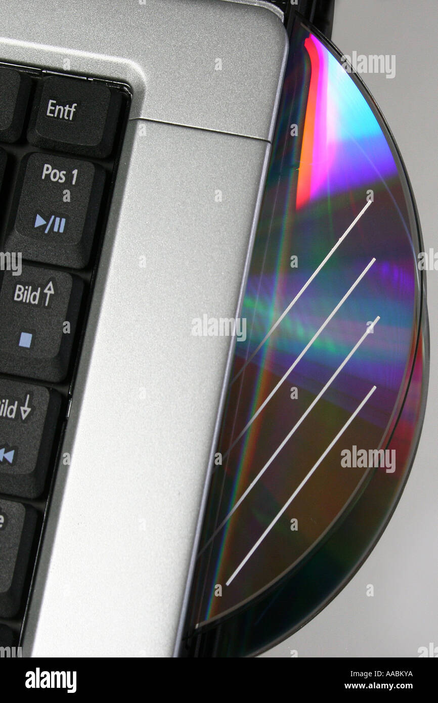 burning of CDROM Stock Photo Alamy