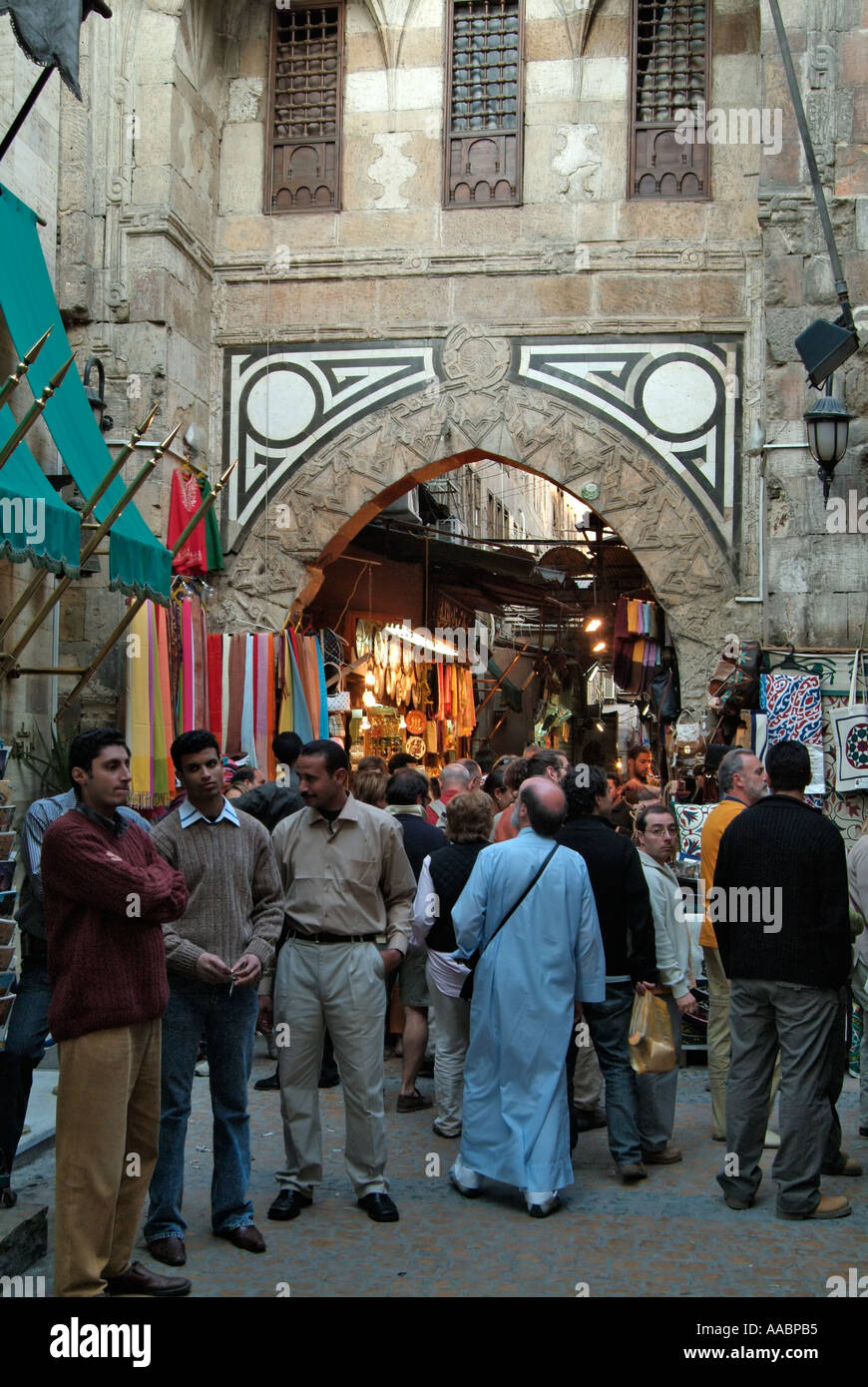 Medieval Gate, Khan al-Khalili, Islamic Cairo, Egypt Stock Photo