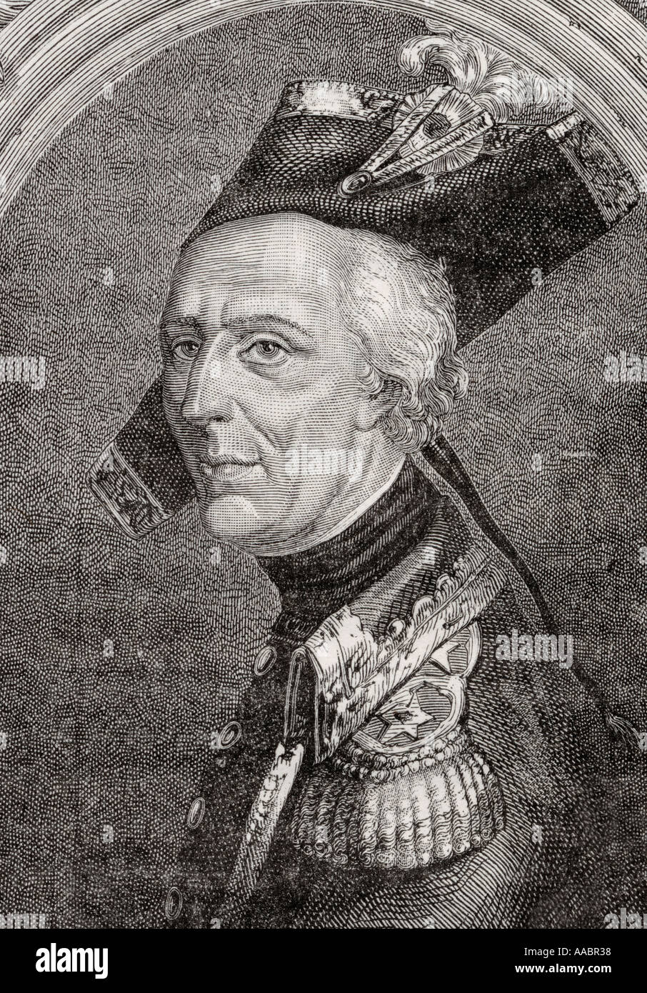 Luc Siméon Auguste Dagobert, Marquis de Fontenille, 1736 -1794. French general during the French Revolutionary Wars. Stock Photo