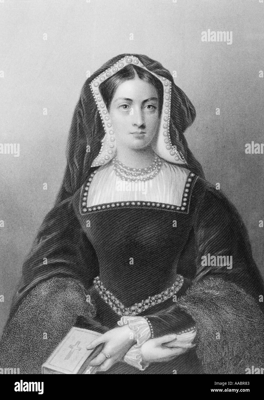 Catherine of Aragon, also spelled Katherine, 1485-1536.  Spanish born first wife of King Henry VIII of England. Stock Photo